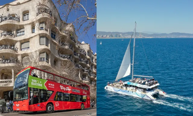 Barcelona: Hop-On Hop-Off Bus with Sailing Cruise — hop-on hop-off Barcelona