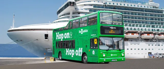 Dublin: Cruise Excursion Hop-On Hop-Off Tour & Rail Ticket — hop-on hop-off Dublin