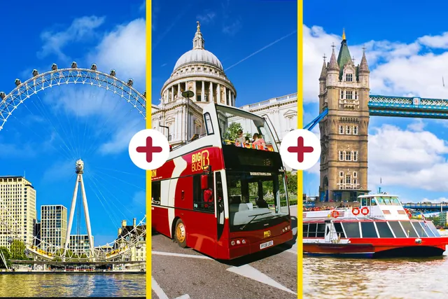 London: London Eye, River Cruise, & Hop-on Hop-off Bus Tour — hop-on hop-off London