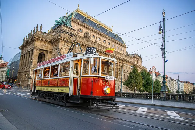 Prague: Hop-on Hop-Off Historical Tram Ticket for Line 42 — hop-on hop-off Prague